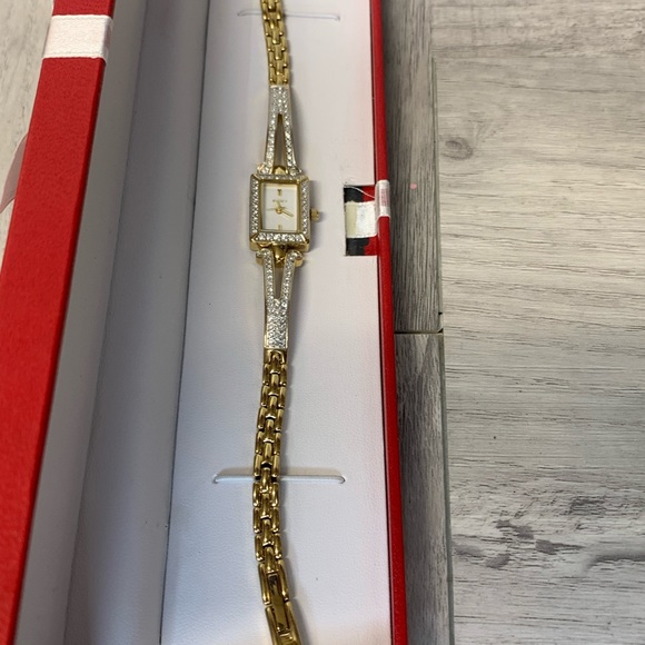 Elgin Austrian Crystal Accented Half-Bangle Watch - Picture 10 of 10